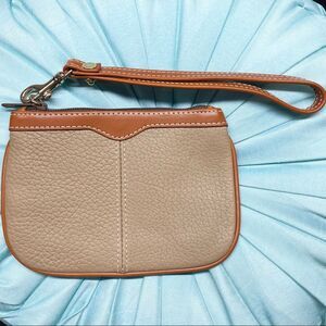 Dooney and Bourke Beige/Tan Leather Wristlet